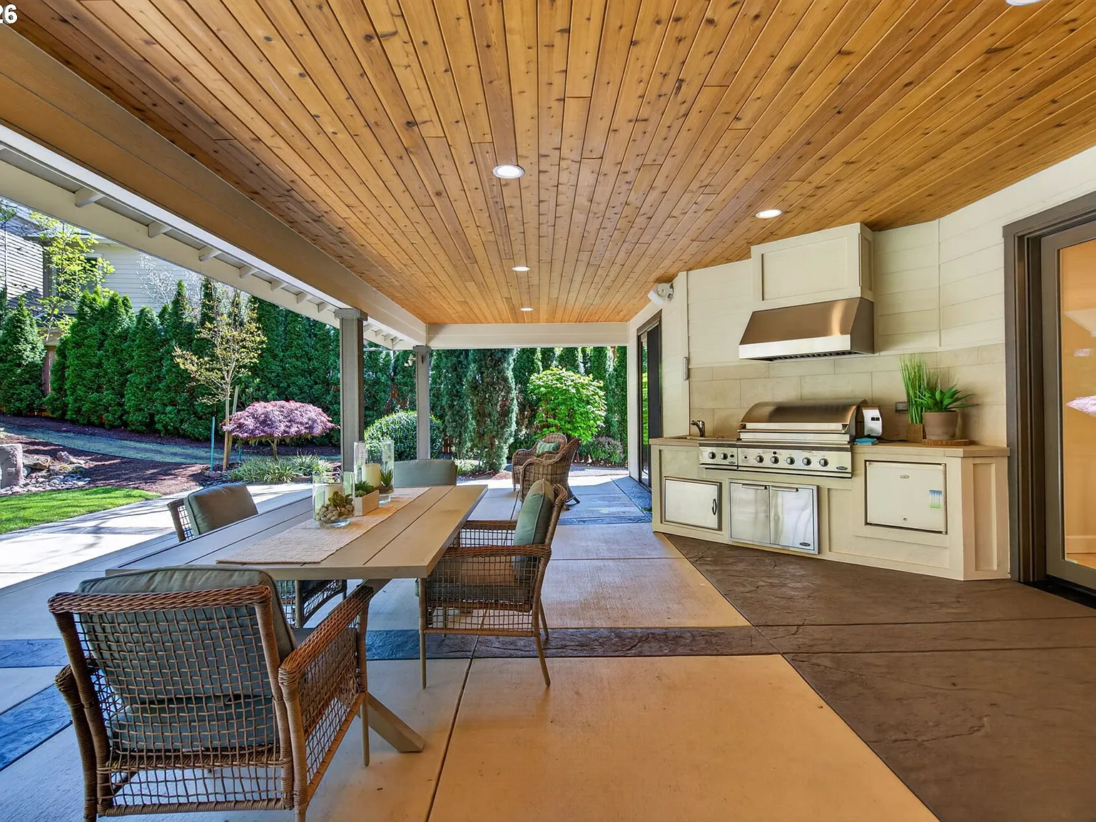 Covered outdoor kitchen at a recent project